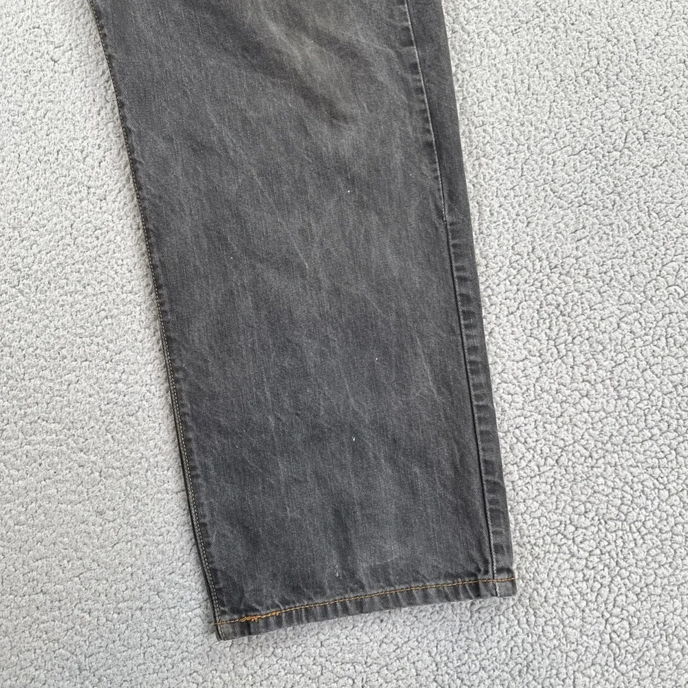 Levi's 569 Loose Fit Straight Leg Jeans Men 42x32 Grey Flap Pocket Work Preppy